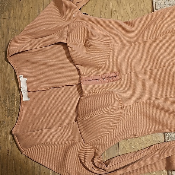 Nwt ASTR the label nude blush  Ribbed bra corset dress L - Picture 12 of 14